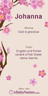 Image Result For The Meaning Of Johanna Names With Meaning Baby Name List Baby Names