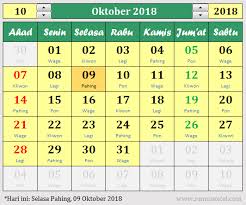 Kalender Excel Abadi Pasaran Jawa Belajar Kalender