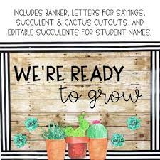 One of them is going in for sports. Watercolor Succulent Cactus Back To School Bulletin Board Or Door Kit