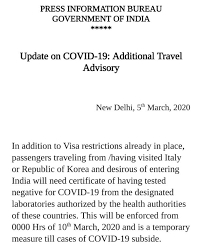 Travel & health declaration form. Coronavirus Free Certificate Carry Coronavirus Free Health Certificate To Enter India If Flying In From Italy South Korea India Business News Times Of India