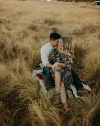 Golden Hour Field Engagement Session In Raleigh North Carolina Texas Wedding Photographer Photography North Carolina Documentary Wedding Photography