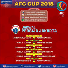 Persija (singkatan dari persatuan sepak bola indonesia jakarta) adalah sebuah klub sepak bola indonesia yang berbasis di jakarta. Jadwal Lengkap Persija Jakarta Di Afc Cup 2018 Hadapi Laga Pertama Di Johor Malaysia Tribun Batam