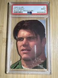 Pop 1, 0 Higher— 1995 Flair Die-Cut Kyle Brady PSA 9 RC Rookie Jets Insert 
