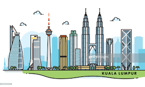 Kuala Lumpur Malaysia City Illustration Abstract Illustration In A City Illustration Kuala Lumpur City Drawing