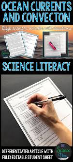 Ocean Currents And Convection Science Literacy Article Distance Learning In 2020 Science Literacy Middle School Science Activities Life Science Activities
