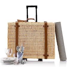 It's all about dining al fresco and enjoying the great outdoors. Rolling Picnic Basket Mark And Graham For Six W Drinks Table Wicker Picnic Basket Picnic Basket Set Basket