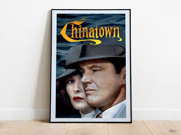 Chinatown, Roman Polanski, Jack Nicholson, 1974 Vintage Cinema Movie  Poster, Premium Semi-glossy Paper