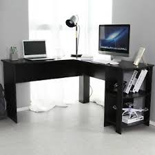 Check out our corner computer desk selection for the very best in unique or custom, handmade pieces from our desks shops. Black L Shaped Computer Desk Corner Pc Table Workstation Home Office W Shelves 711639638648 Ebay