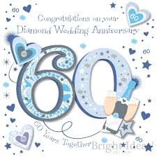 60th Diamond Wedding Anniversary Card 60th Wedding Anniversary Wishes 2019 Diamond Wedding Anniversary Cards 60 Wedding Anniversary Wedding Anniversary Cards