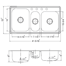 triple bowl drop in/top mount kitchen sinks