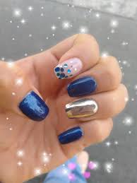 Uñas de gelish color azul marino. Unas Gelish Azul Plata En 2019 Unas Azules Unas Gelish Y Unas