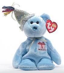 Beanie Baby Happy Birthday Bear March Birthday 2nd Series Ty Beanie Babies Beanie Baby Bears March Baby Beanie Bears