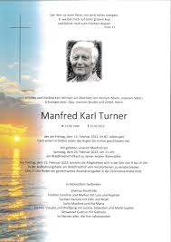 Manfred Turner: Kerze anzünden und kondolieren