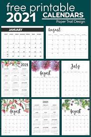 Each month on a separate page with a room for notes. Free Printable 2021 Calendars Paper Trail Design Printable Calendar Template Monthly Calendar Printable Calendar Printables