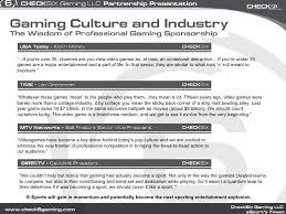 A sponsorship proposal letter is written by a company or an organization to another company to become sponsors of a particular event organized by the proposing company. Check Six Gaming Partnership Presentation