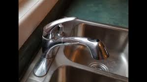 Renzo pull out kitchen faucet with single lever handle, 8 1/2'' european style pull out spray and 59'' hose. Installing A Pulldown Or Pullout Faucet With Reflex Moen Guided Installations Youtube