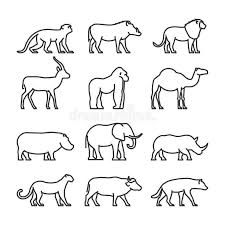 Animals Animal Outline African Animals Animal Line Drawings