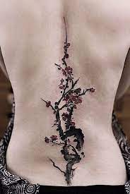 40 Spine Tattoo Ideas For Women Cuded Spine Tattoo Blossom Tattoo Spine Tattoos