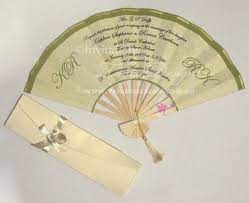 Fan Wedding Invitations By Www Tangodesign Com Au Green Unique Fan Wedding Invitations Wedding Fans Wedding Invitations Handmade Wedding Invitations