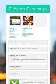 Random Generators Formative Assessment School Technology Generation