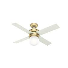 44 Hepburn 4 Blade Ceiling Fan Light Kit Included Brass Ceiling Fan Ceiling Fan With Light Gold Ceiling Fan