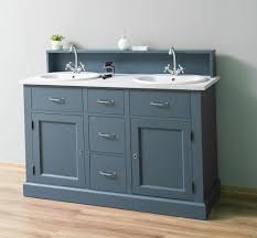 Meuble de sdb double vasque. Meuble Salle De Bain Avec Double Vasques En Bois Massif 147x51x110 Depot Des Docks