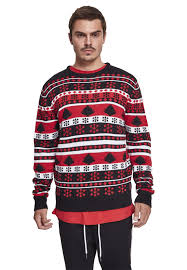 Maybe you would like to learn more about one of these? Urban Classics Pullover Snowflake Christmas Tree Sweater Tb2522 Schwarz Rot Weiss Black Fire Red White Fashioncode De Onlineshop