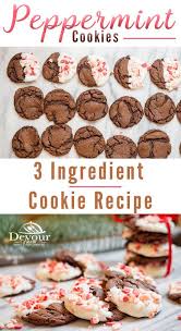 The post 19 super easy cookies made with just 3. Chocolate Chewy Cookies Are Perfect Dipped In White Chocolate And Sprinkled With Andes Peppermint P Christmas Cookies Easy Chewy Cookie Chewy Chocolate Cookies