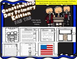 Constitution Day Fab Tab Primary Edition And Free Anchor Charts