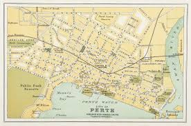 City Of Perth Antique Print Map Room City Antique Maps Towns