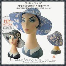 Georgia Sun Hat Pdf Sewing Pattern Instruction Guidebook Etsy Hat Patterns To Sew Sun Hats Pdf Sewing Patterns
