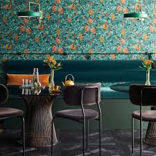 The darkness and subtle contrast of the burnt orange and blue blend with the light hues of the blue, dark teal, or purple can look great with burnt orange. Vines Of Pomona By Cole Son Burnt Orange Teal Petrol Wallpaper Wallpaper Direct