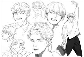 Coloring pages park jimin lineart page by stunning bts. Bts Coloring Page To Print Coloringbay