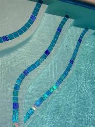 Lightstreams Glass Tile Pool Step Tile Marker Examples Pool Steps Pool Tile Swimming Pool Tiles