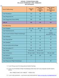 Pemantapan al quran & hadis. Jadual Yuran Pengajian Majlis Kolej Kediaman Unisza Facebook