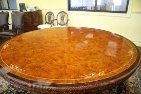 Trousdale cast aluminum dining table. 72 Inch Round Walnut Dining Table With Lazy Susan For Sale