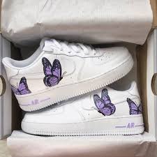 Butterfly Pattern White Air Force 1 Low Custom Design ˑ What Is This ˑ This Listing I In 2020 Nike Shoes Air Force Nike Air Shoes Nike Air