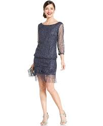 Sl Fashions Fringed Crochet Drop Waist Dress Dresses Women Macy S Sl Fashions Dress Flapper Style Dresses Dropwaist Dress