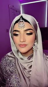 My gorgeous client fatimah Mashallah 🤍 #makeup #grey #hijab #manchester