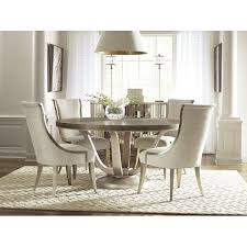 Avondale 5 Piece Ash Solid Wood Dining Set Round Dining Table Sets Upholstered Dining Side Chair Side Chairs Dining