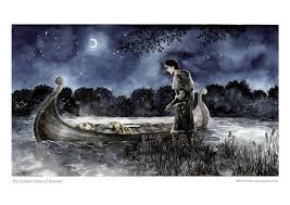 Tolkien Poster Print The Funeral Boat Of Boromir Poster Prints Tolkien Middle Earth