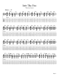 Thirteen Senses Into The Fire Partition Piano