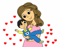 Desenho de Mãe com seu filho pintado e colorido por Usuário não ...