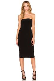Norma Kamali Strapless Dress In Black Revolve Black Strapless Dress Dresses Strapless Dress