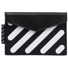 Easyoulife womens credit card holder wallet zip leather card case rfid blocking 4.7 out of 5 stars 6,408. Off White Women Diagonal Stripes Leather Card Holder 610 Pen Liked On Polyvore Fe Leather Credit Card Holder Leather Card Holder Wallet Card Holder Leather