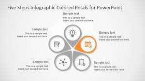 Download the best free powerpoint templates and google slides themes to create modern presentations. Five Steps Infographic Colored Petals Free Powerpoint Diagram Slidemodel