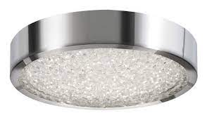 Inspired by art deco commercial lights, it features a distinctive shade of. Patriot Lighting Cressa Polish Chrome Integrated Led Flush Mount Ceiling Light At Menards