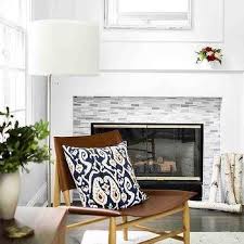 Maybe you would like to learn more about one of these? Gray Glass Mosaic Fireplace Mantel Tile Design Ideas