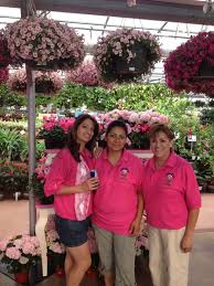 The Staff At Nick S Garden Center Is Thinking Pink While They Raise Funds For The Susan G Komen Foundation With Images Pink Day Pink Plant Garden Center