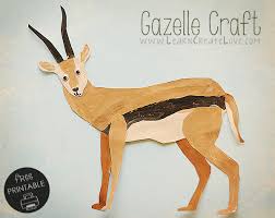 Gazelle Craft With Free Printable Template From Learn Create Love Gazelle Printable Crafts Animals For Kids